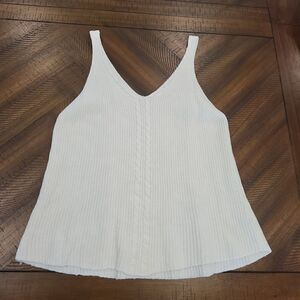 Vici Cable Knit Tank Medium Cream Color